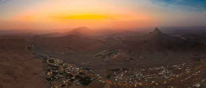 غروب فوق الوادي